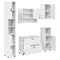 vidaXL Bathroom Furniture Set with Drawer 5 pcs White 30 x 35 x 192 cm