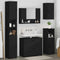 vidaXL Bathroom Furniture Set with Drawer 5 pcs Black 30 x 35 x 192 cm