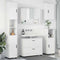 vidaXL Bathroom Furniture Set 5 pcs High gloss white 30 x 35 x 192 cm