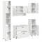 vidaXL Bathroom Furniture Set 5 pcs High gloss white 30 x 35 x 192 cm