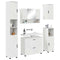 vidaXL Bathroom Furniture Set 5 pcs High gloss white 30 x 35 x 192 cm