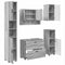 vidaXL Bathroom Furniture Set 5 pcs Grey sonoma 30 x 35 x 192 cm