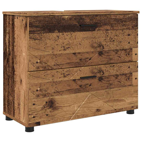 vidaXL Bathroom Furniture Set 5 pcs Old wood 30 x 35 x 192 cm