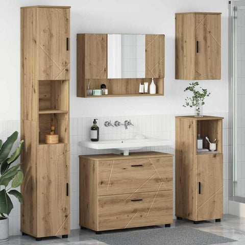 vidaXL Bathroom Furniture Set 5 pcs Artisan oak 30 x 35 x 192 cm