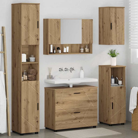 vidaXL Bathroom Furniture Set 5 pcs Artisan oak 30 x 35 x 192 cm