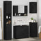 vidaXL Bathroom Furniture Set with Drawer 5 pcs Black 30 x 35 x 192 cm
