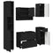 vidaXL Bathroom Furniture Set with Drawer 5 pcs Black 30 x 35 x 192 cm