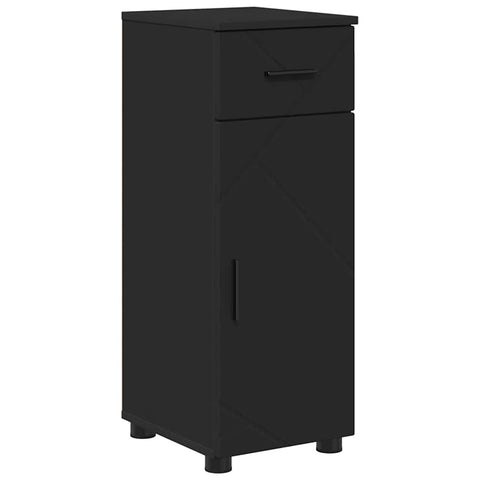 vidaXL Bathroom Furniture Set with Drawer 5 pcs Black 30 x 35 x 192 cm