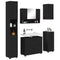 vidaXL Bathroom Furniture Set with Drawer 5 pcs Black 30 x 35 x 192 cm