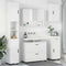 vidaXL Bathroom Furniture Set 5 pcs High gloss white 30 x 35 x 192 cm