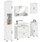 vidaXL Bathroom Furniture Set 5 pcs High gloss white 30 x 35 x 192 cm