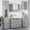 vidaXL Bathroom Furniture Set 5 pcs Grey sonoma 30 x 35 x 192 cm