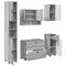 vidaXL Bathroom Furniture Set 5 pcs Grey sonoma 30 x 35 x 192 cm