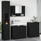 vidaXL Bathroom Furniture Set with Drawer 4 pcs Black 30 x 35 x 192 cm