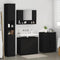 vidaXL Bathroom Furniture Set with Drawer 4 pcs Black 30 x 35 x 192 cm