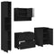 vidaXL Bathroom Furniture Set with Drawer 4 pcs Black 30 x 35 x 192 cm