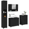 vidaXL Bathroom Furniture Set with Drawer 4 pcs Black 30 x 35 x 192 cm