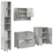 vidaXL Bathroom Furniture Set 4 pcs Concrete grey 30 x 35 x 192 cm