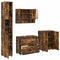 vidaXL Bathroom Furniture Set 4 pcs Smoked oak 30 x 35 x 192 cm