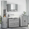 vidaXL Bathroom Furniture Set 4 pcs Grey sonoma 30 x 35 x 192 cm