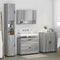 vidaXL Bathroom Furniture Set 4 pcs Grey sonoma 30 x 35 x 192 cm