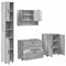 vidaXL Bathroom Furniture Set 4 pcs Grey sonoma 30 x 35 x 192 cm