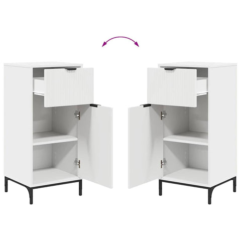 vidaXL Bathroom Furniture Set with Shelf 2 pcs White 39.5 x 36 x 88 cm
