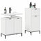 vidaXL Bathroom Furniture Set with Shelf 2 pcs White 39.5 x 36 x 88 cm