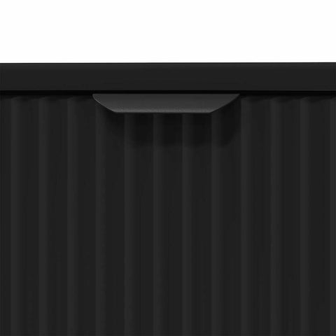 vidaXL Bathroom Furniture Set with Shelf 2 pcs Black 39.5 x 36 x 88 cm