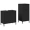 vidaXL Bathroom Furniture Set with Shelf 2 pcs Black 39.5 x 36 x 88 cm
