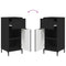 vidaXL Bathroom Furniture Set with Shelf 2 pcs Black 39.5 x 36 x 88 cm
