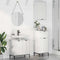 vidaXL Bathroom Furniture Set with Shelf 3 pcs White 39.5 x 36 x 88 cm