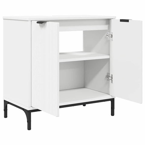 vidaXL Bathroom Furniture Set with Shelf 3 pcs White 39.5 x 36 x 88 cm