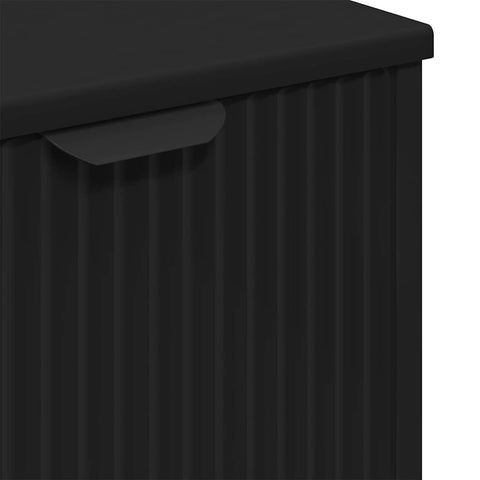 vidaXL Bathroom Furniture Set with Shelf 3 pcs Black 39.5 x 36 x 88 cm