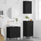 vidaXL Bathroom Furniture Set with Shelf 3 pcs Black 39.5 x 36 x 88 cm
