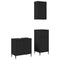 vidaXL Bathroom Furniture Set with Shelf 3 pcs Black 39.5 x 36 x 88 cm