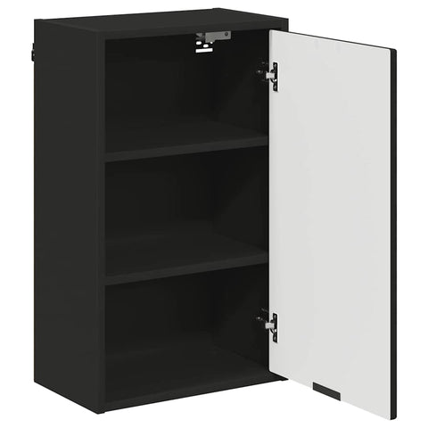 vidaXL Bathroom Furniture Set with Shelf 3 pcs Black 39.5 x 36 x 88 cm