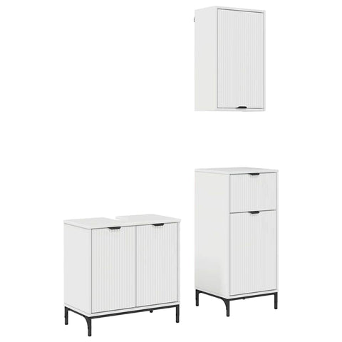 vidaXL Bathroom Furniture Set 3 pcs High gloss white 39.5 x 36 x 88 cm