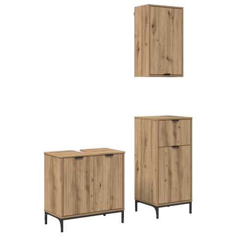 vidaXL Bathroom Furniture Set 3 pcs Artisan oak 39.5 x 36 x 88 cm