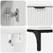 vidaXL Bathroom Furniture Set with Drawer White Engineered wood, Metal
