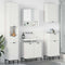 vidaXL Bathroom Furniture Set with Drawer White Engineered wood, Metal