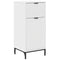 vidaXL Bathroom Furniture Set with Drawer White Engineered wood, Metal