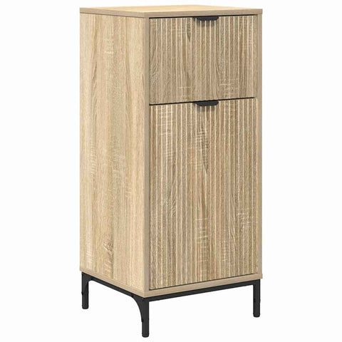 vidaXL Bathroom Furniture Set Sonoma Oak Engineered wood, Metal