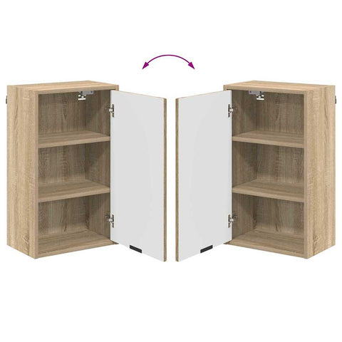 vidaXL Bathroom Furniture Set Sonoma Oak Engineered wood, Metal