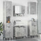 vidaXL Bathroom Furniture Set Concrete Grey Engineered wood, Metal