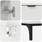 vidaXL Bathroom Furniture Set High Gloss White Engineered wood, Metal