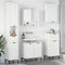 vidaXL Bathroom Furniture Set High Gloss White Engineered wood, Metal