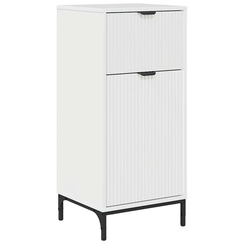 vidaXL Bathroom Furniture Set High Gloss White Engineered wood, Metal