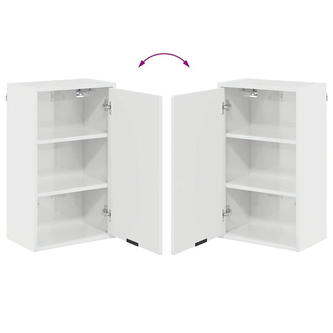 vidaXL Bathroom Furniture Set High Gloss White Engineered wood, Metal