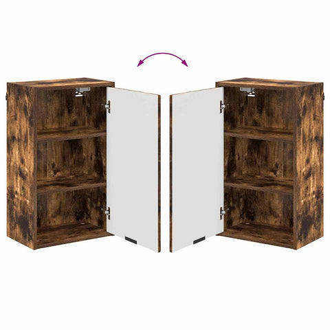 vidaXL Bathroom Furniture Set Smoked Oak Engineered wood, Metal